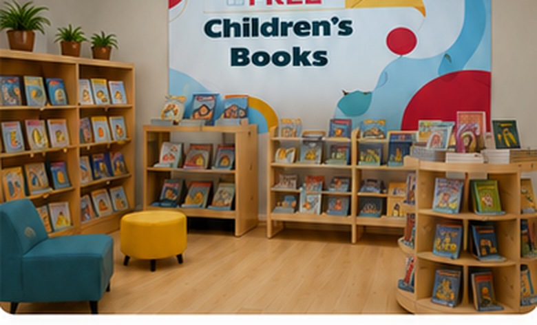 Inside the Our Kids Read free children's bookstore